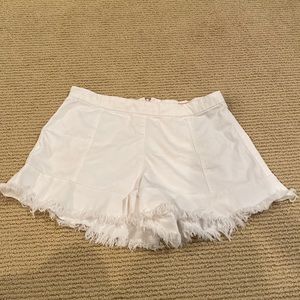 White Ruffle Shorts